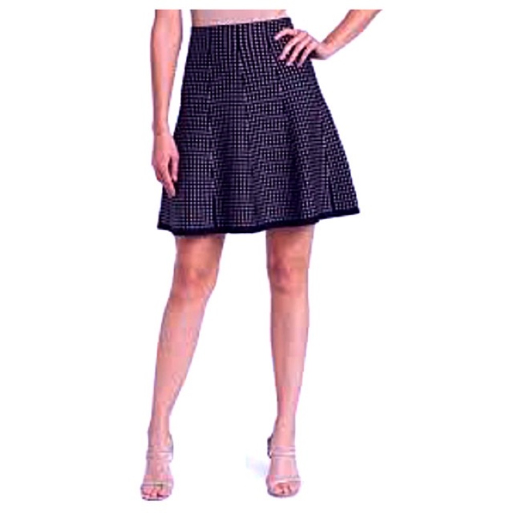 b+ab Skirt Blue Pleaded Midi Skirt Size 38 US Medium